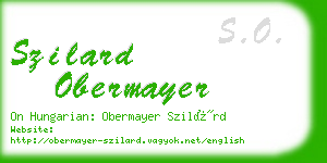 szilard obermayer business card